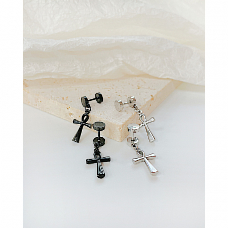 Cercei inox cu cruciulite [5]