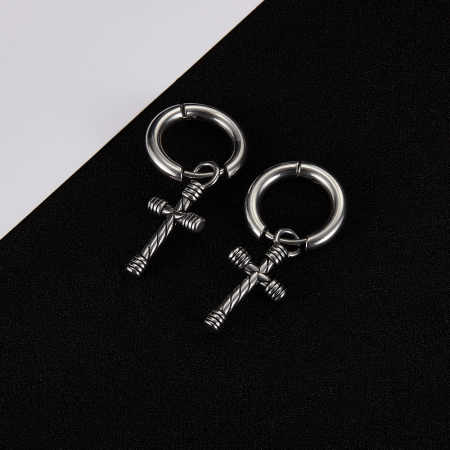 Cercei inox cu cruciulite [1]