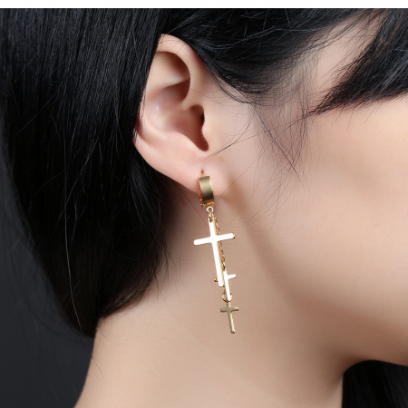 Cercei inox cu cruciulite [4]