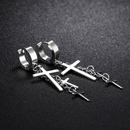 Cercei inox cu cruciulite [1]