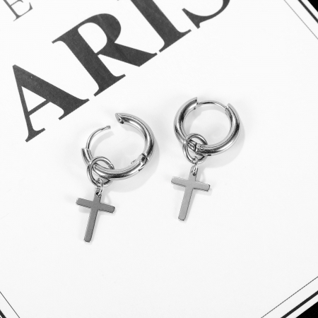 Cercei inox cu cruciulite [2]