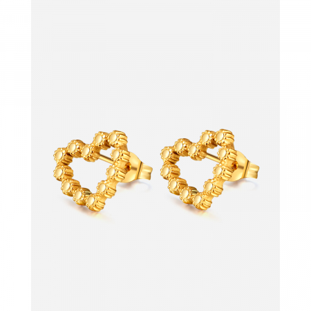 Cercei inox cu inimioare [5]