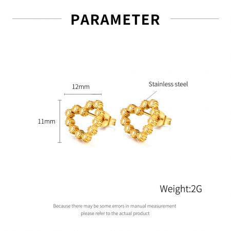 Cercei inox cu inimioare [8]