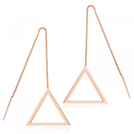 Cercei inox cu pendul triunghiular