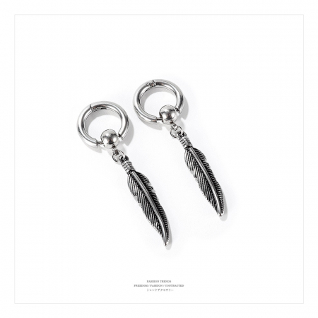 Cercei inox cu pene [14]