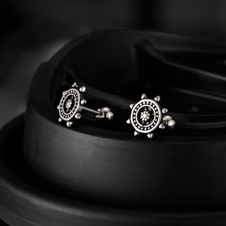 Cercei inox cu timona [8]