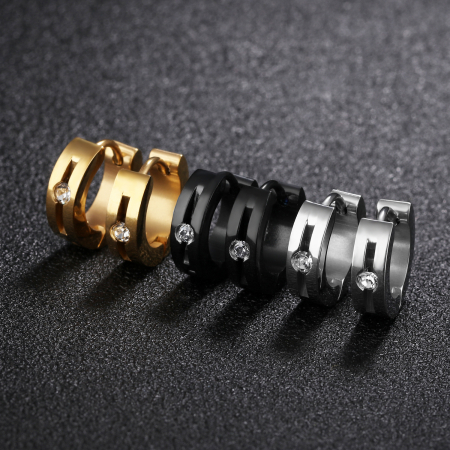 Cercei inox cu zirconiu [3]