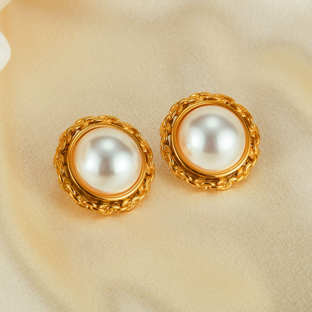 Cercei inox eleganti cu perle [6]