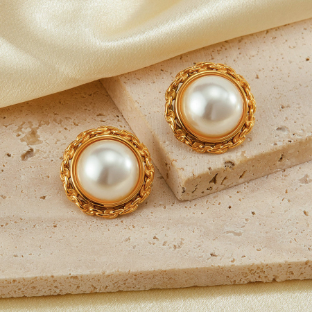 Cercei inox eleganti cu perle [1]