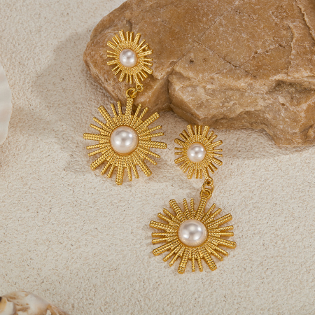 Cercei inox floare soarelui [13]