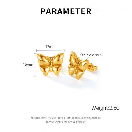 Cercei inox fluturasi [12]