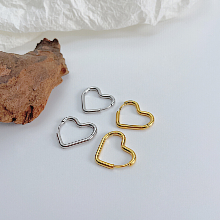 Cercei inox inimioare [8]