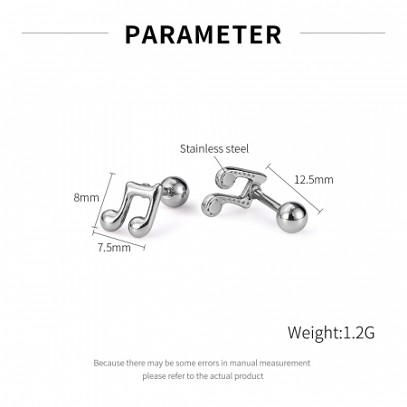 Cercei inox note muzicale [13]