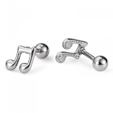 Cercei inox note muzicale