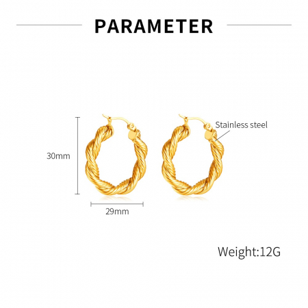 Cercei inox rasuciti  [12]