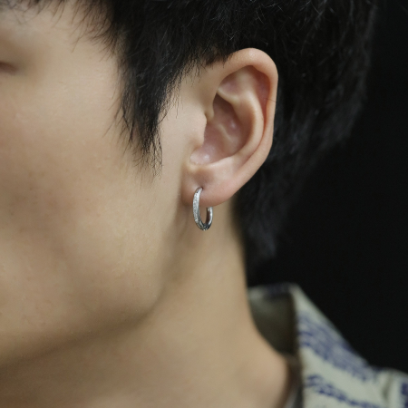 Cercei inox rotunzi cu zirconii [7]