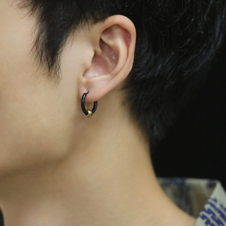 Cercei inox rotunzi Hip Hop [10]