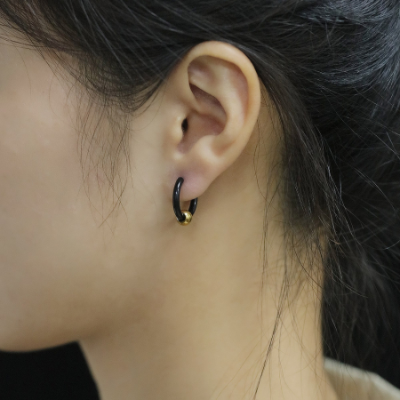 Cercei inox rotunzi Hip Hop [7]