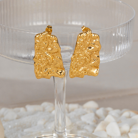 Cercei inox scoarta de copac [13]