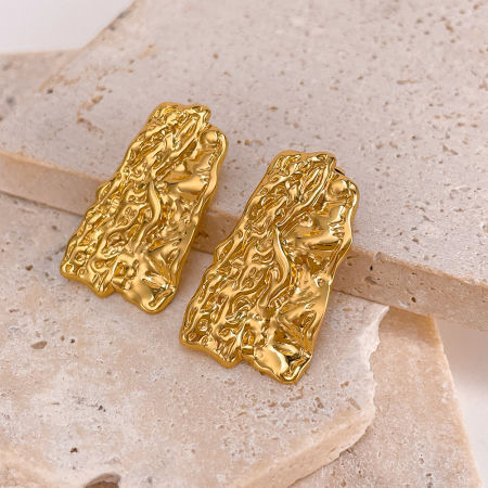 Cercei inox scoarta de copac [4]