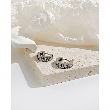 Cercei inox scoarta de copac [10]