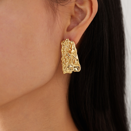 Cercei inox scoarta de copac [3]