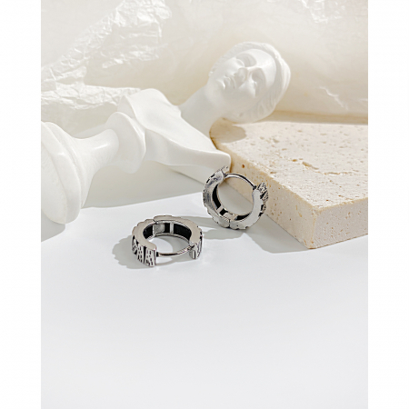 Cercei inox scoarta de copac [12]