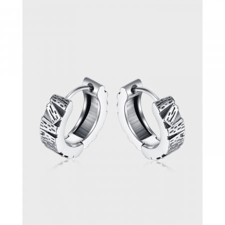 Cercei inox scoarta de copac [1]