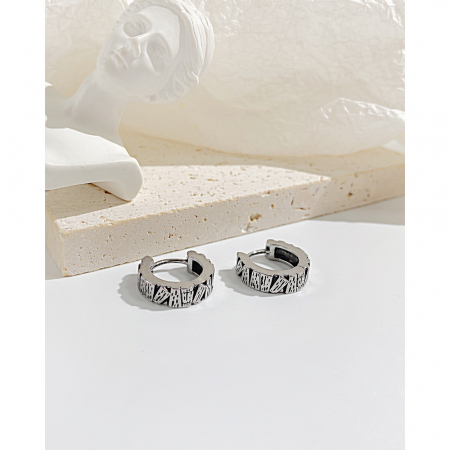 Cercei inox scoarta de copac [9]