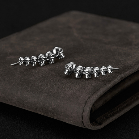 Cercei inox sirag de cranii [13]