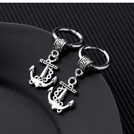 Cercei lungi din inox cu Ancore [1]