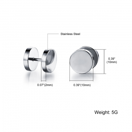 Cercei rotunzi simpli din inox [1]