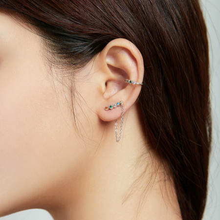 Cercel argint curcubeu [3]