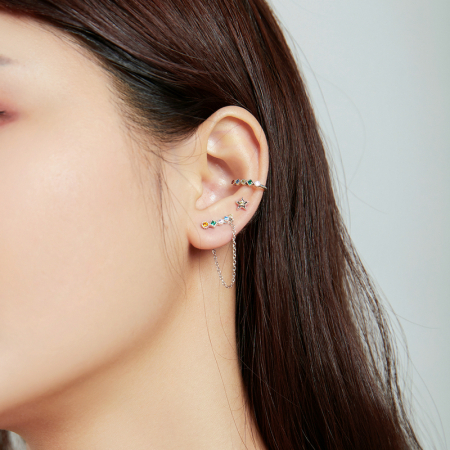 Cercel argint curcubeu [4]