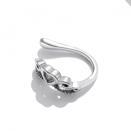 Cercel argint ear cuff Love Crown, pe ureche [2]