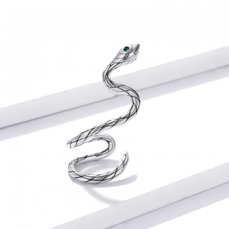 Cercel argint ear cuff sarpe, pe ureche [2]