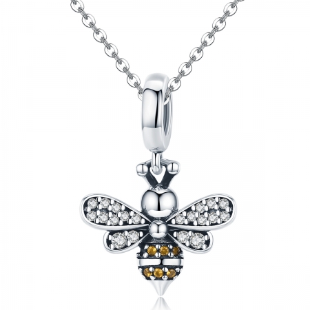 Charm argint 925 cu albinuta si zirconii - Be Nature PST0143 [4]