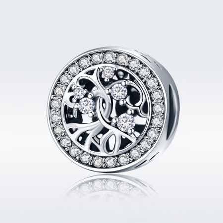 Charm argint 925 cu copacul vietii si zirconii albe - Be Nature  PST0120 [1]