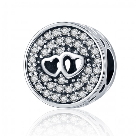Charm argint 925 cu doua inimioare - Be in Love PST0106 [0]