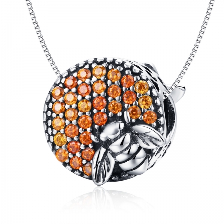 Charm argint 925 cu fagure si albinuta - Be Nature PST0130 [6]