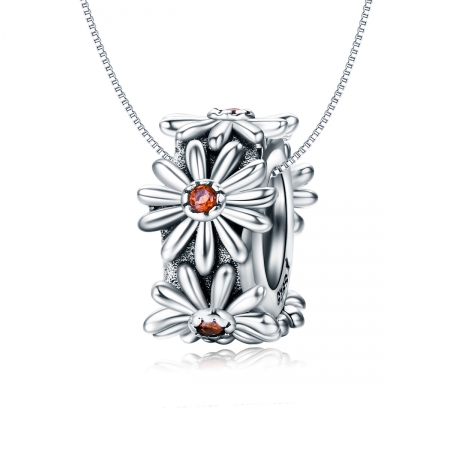 Charm argint 925 cu floricele si zirconii - Be Nature PST0119 [6]