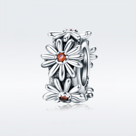Charm argint 925 cu floricele si zirconii - Be Nature PST0119 [1]