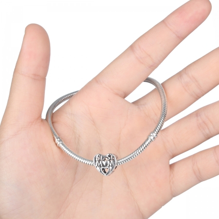 Charm argint 925 cu inimioara Best Mom - Be in Love PST0034 [2]