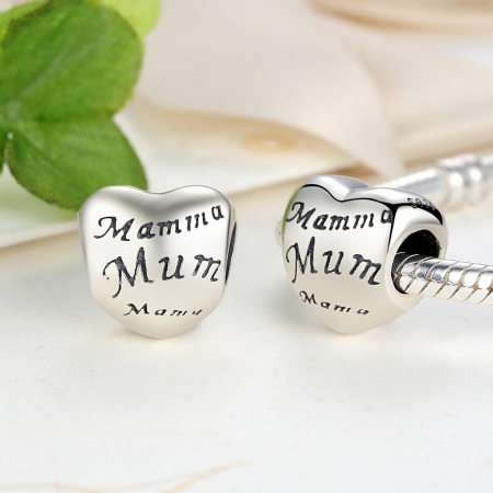 Charm argint 925 cu inimioara Mama - Be in Love PST0019 [4]