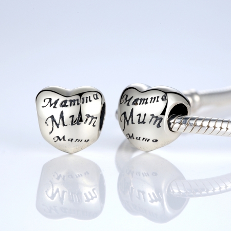 Charm argint 925 cu inimioara Mama - Be in Love PST0019 [1]