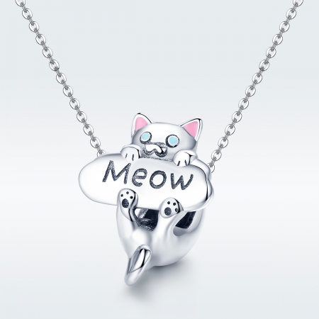 Charm argint 925 cu pisicuta Meow - Be Nature PST0147 [3]
