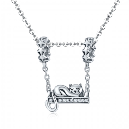 Charm argint 925 cu pisicuta, stelute si zirconii - Be Nature PST0145 [3]