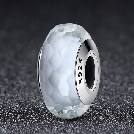 Charm argint 925 cu sticla alba multifatetata - Be Elegant PST0095 [2]