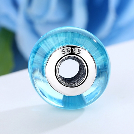 Charm argint 925 cu sticla bleu - Be Elegant PST0067 [2]