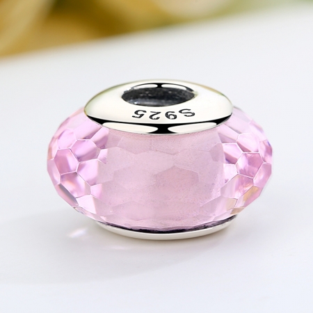 Charm argint 925 cu sticla roz - Be Elegant PST0064 [4]